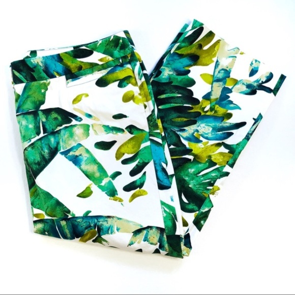 Lafayette 148 New York Pants - Lafayette 148 Palm Tree Print Cropped Pants